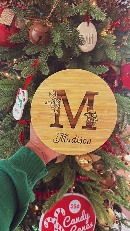 Monogram Glass Container
